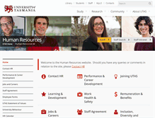 Tablet Screenshot of human-resources.utas.edu.au